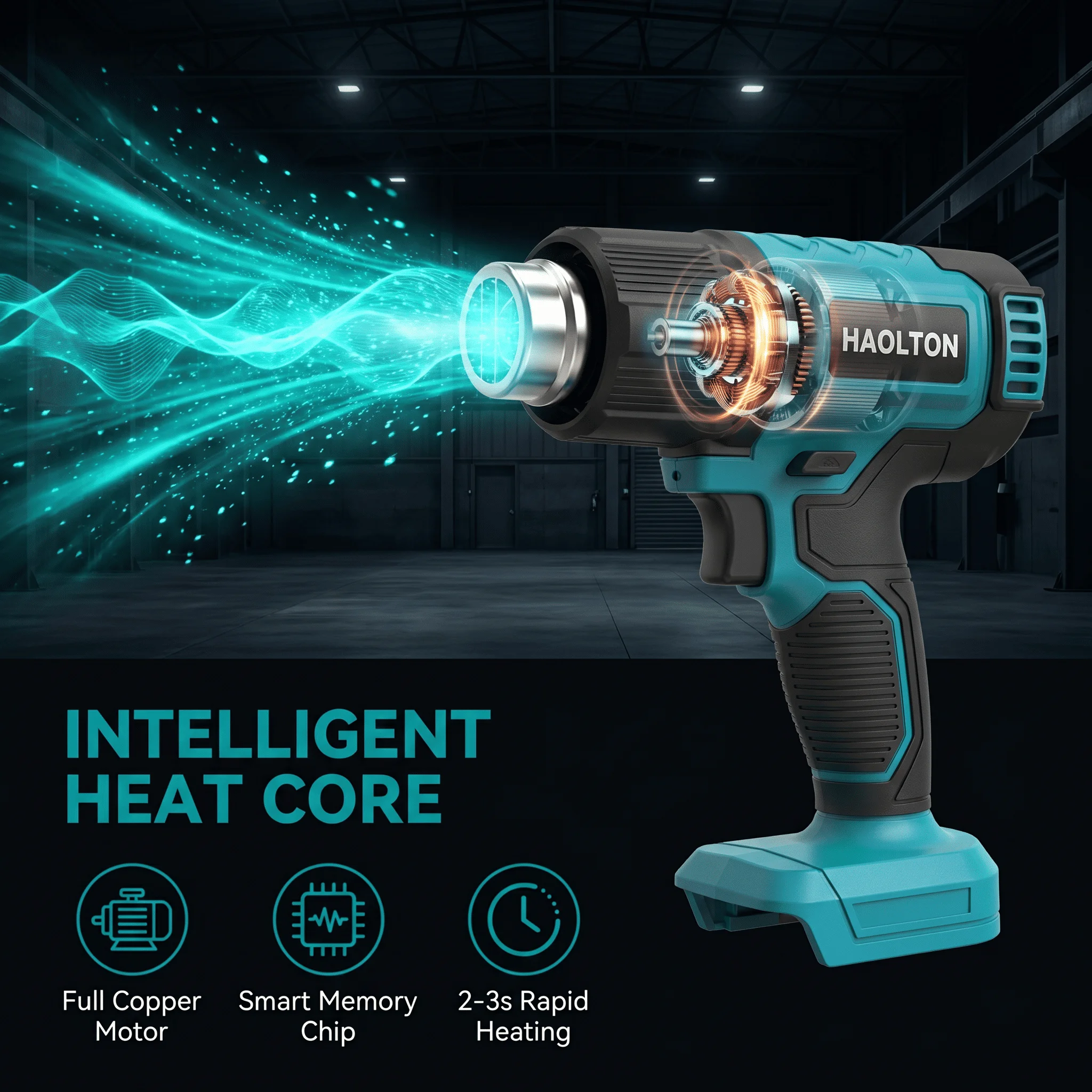 HAOLTON コードレス ホットエアガン 60 ° C-5 - Cordless Heat Gun For Shrink Tubing のレビューと価格
