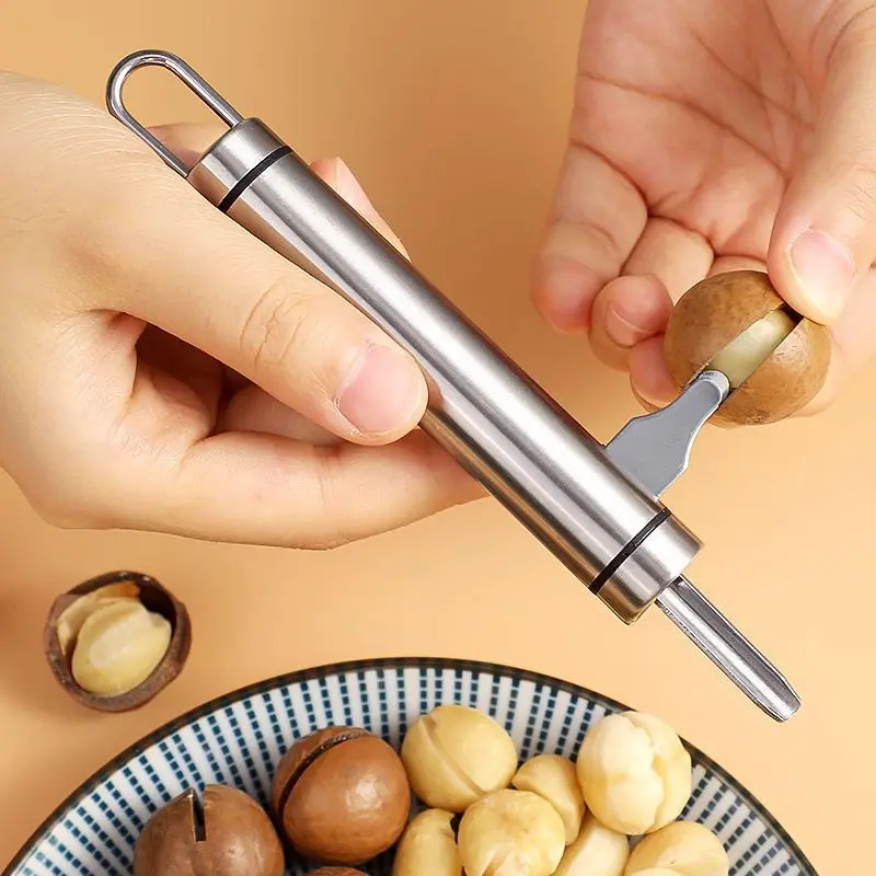 Desgranadora Manual de avellanas, herramienta para el hogar, abridor de nueces de macadamia de acero inoxidable, abridor de nueces, cáscara de nuez para desgranadora de nueces
