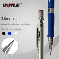 Mechanical Pencil Set 2.0 mm with 2B Black/Colors Lead Refill For Writing Sketching Art Drawing Painting School Automatic Pencil 6