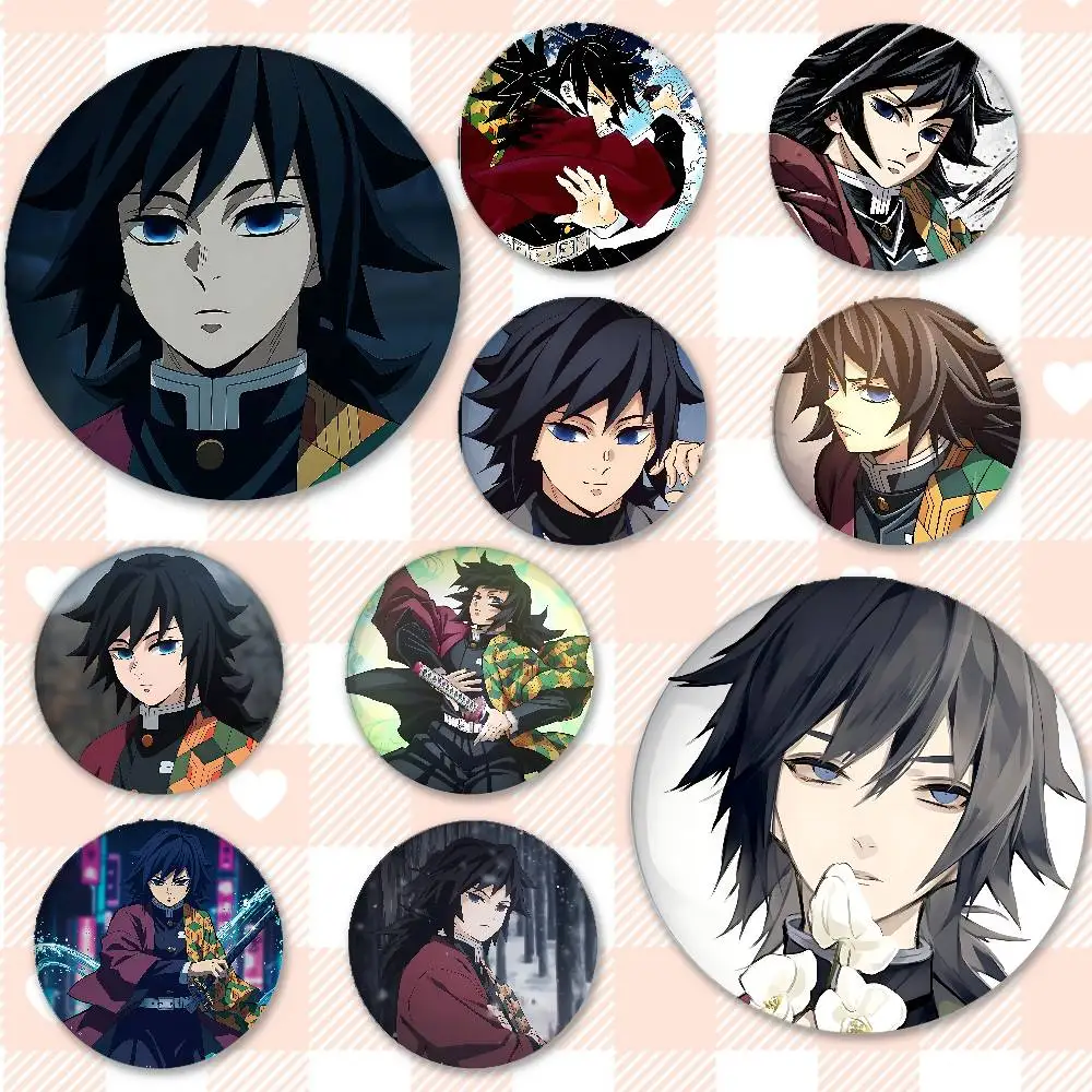 

T-Tomioka G-Giyuu Badges Lapel Pins Cartoon Venti Wanderer Brooch Badge Fans Toys Gifts Men Women Backpack Jewelry Accessories