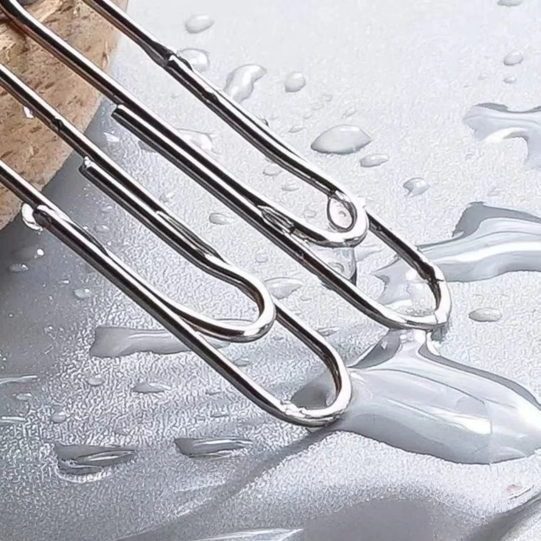 Stainless Steel Paper Clips Coated Rustproof Paper Clips Silver Paper Clips High Quality For Document Organization Home Office