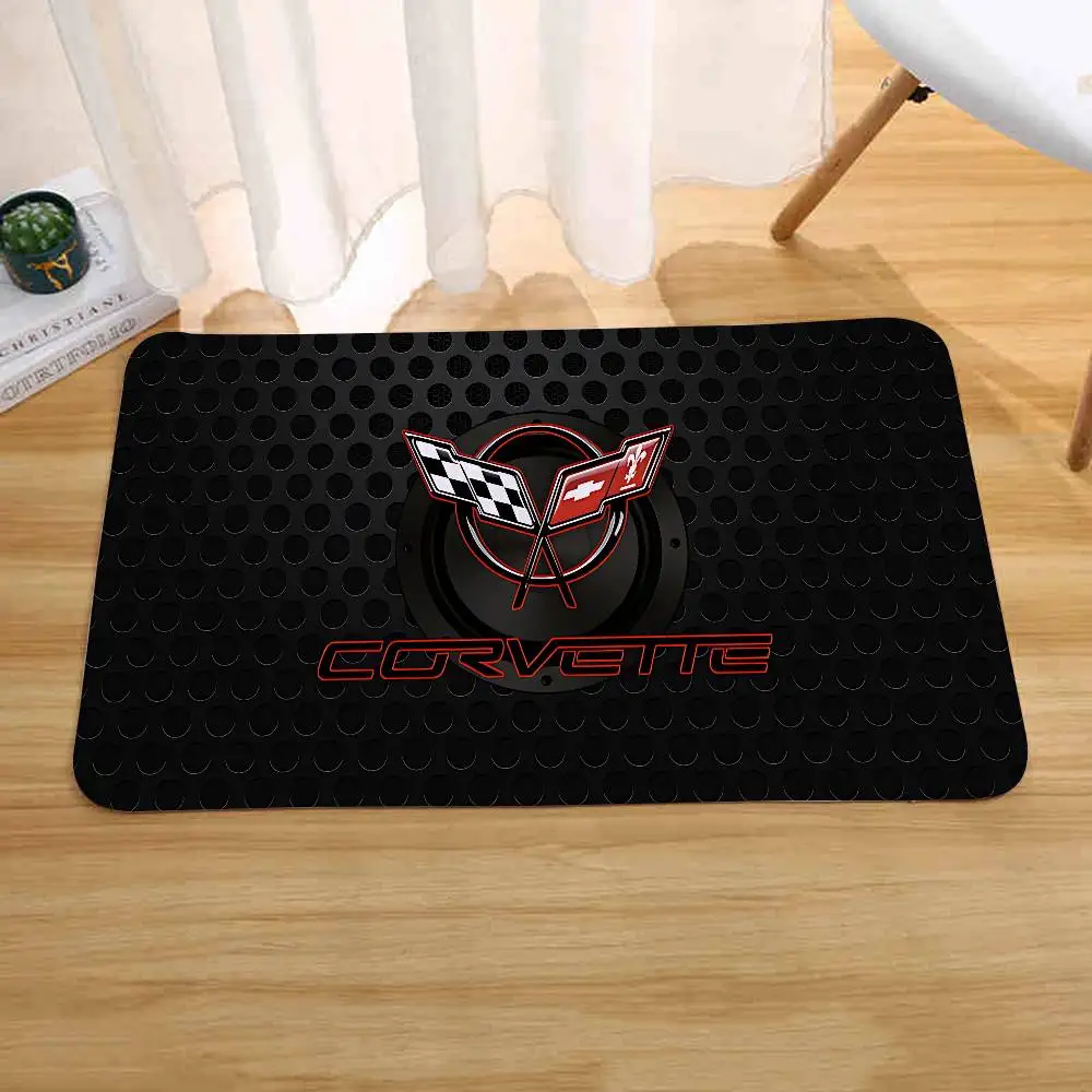C-Corvette Racing Fußmatten, Heim-Wäsche-Teppich, Teppich für Wohnzimmer, Dekoration, Loungebereich, rutschfeste Fußmatte, Eingangstürmatte – Detail 2