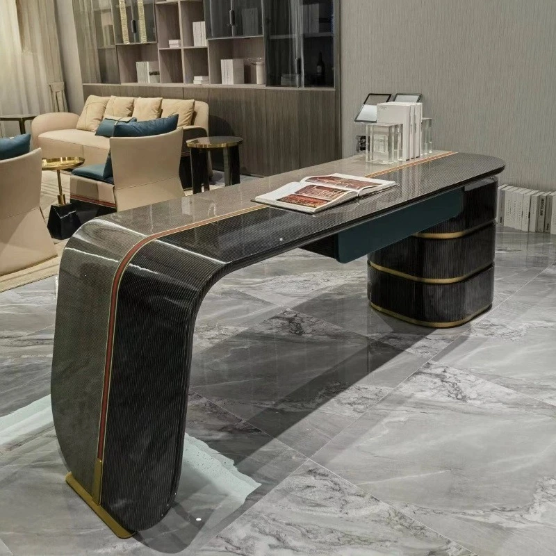 Light luxury post-modern high-end study desk simple luxury president boss desk