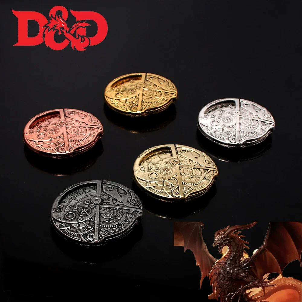 Roulette Dice Rotatable Digital Compass Keychains Dungeons and Dragons Keychain for Women Men Cosplay Jewelry Accessories Gifts