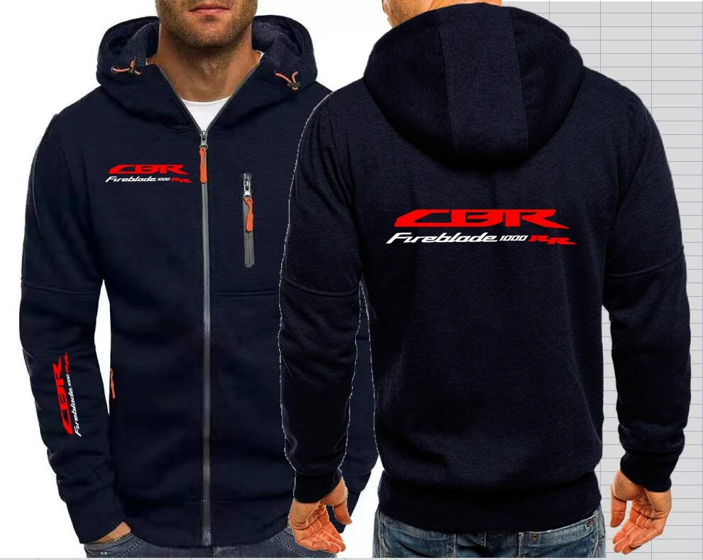 Motorcycle Hoodies Sweatshirts CBR 1000RR Japan Motorbike Zipper Sweatshirts Male Hondaes Jacket Mens F1 Clothing Outerwear