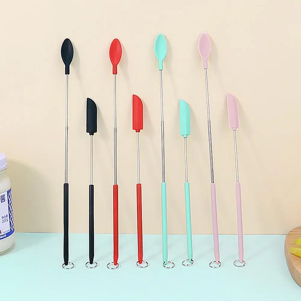 Kitchen 3-in-1 Baking Spatula Stretchable Food Grade Efficient Cake Butter Bottle Jar Cream Spatula Scraper Bakeware Supplies