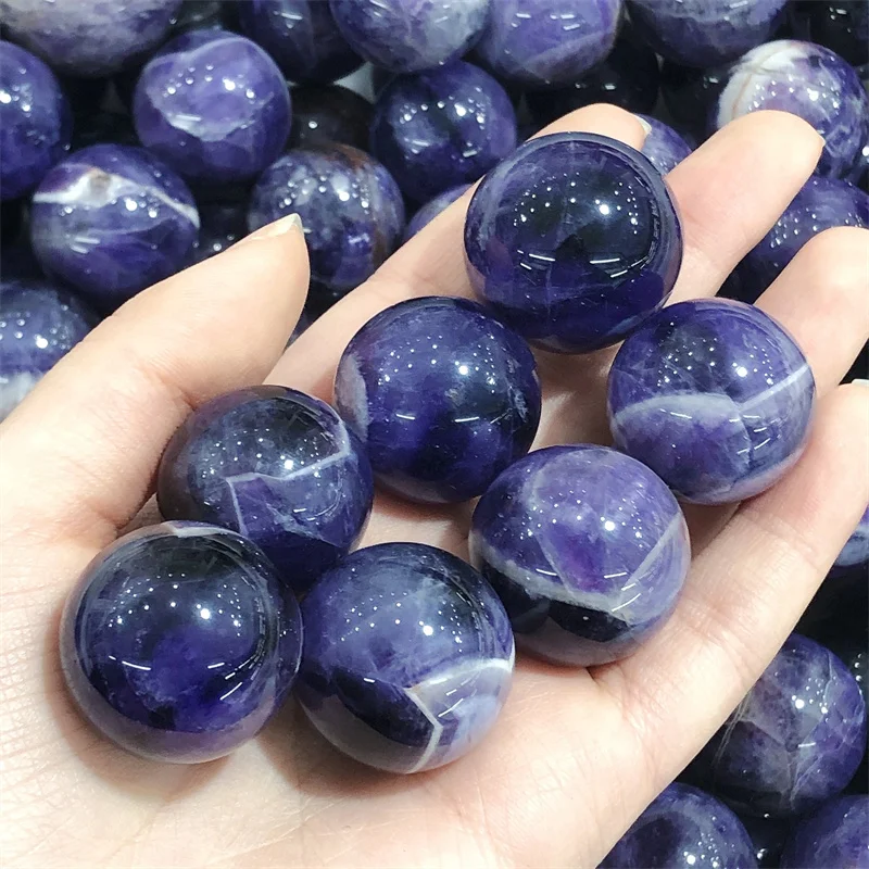 

Natural Dream Amethyst Sphere, Healing Crystal Stone, Room Decor, Energy Halloween Decoration, Witchcraft Gift, 500g