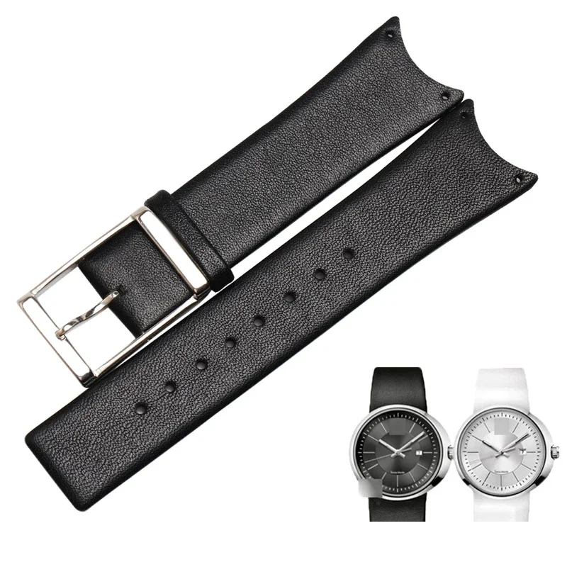

MAIKES Top Quality Genuine Calf Leather Watch Band Red Watchband Case For CK Calvin Klein KOV231 Watch Strap 21mm