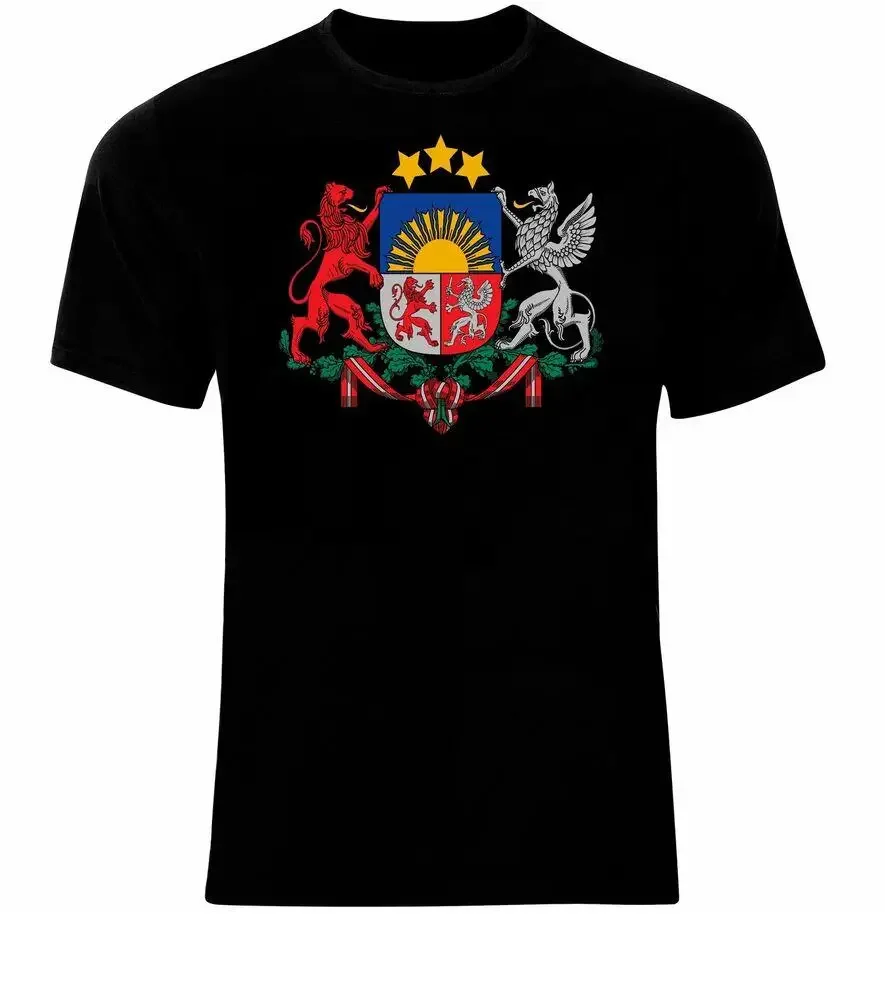 Coat of Arms Of The Latvia Latvian Arms Flag T-Shirt All Sizes