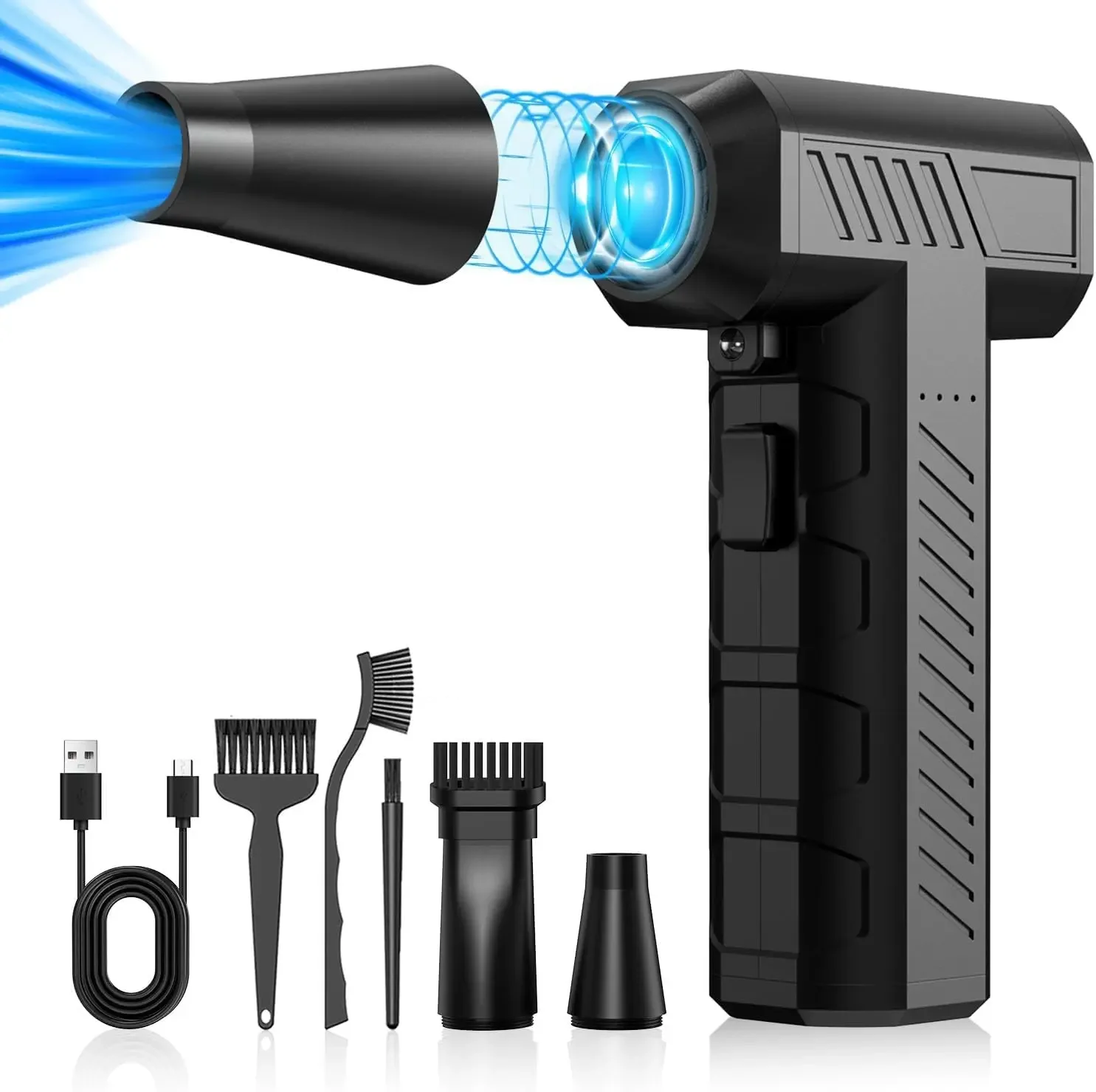 

150000RPM Cordless Air Duster - Mini Blower Turbo Fan For Keyboard & PC Cleaning, Rechargeable Jet Dryer For Home & Car