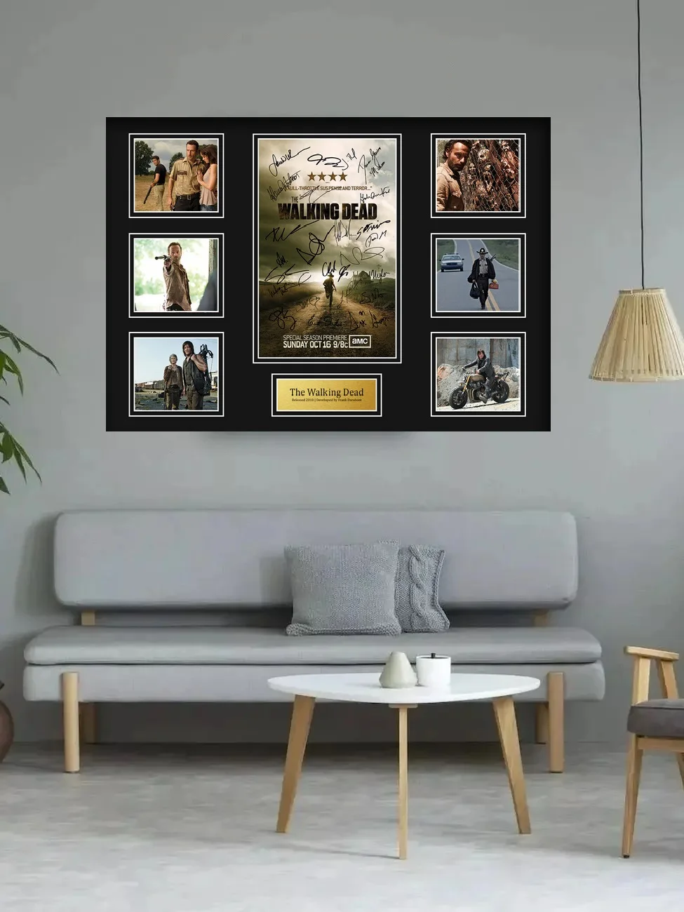 The Walking Dead Movie Autographed Signed, Print Art Canvas Poster, For Living Room Decoration, Home Wall Decor Picture