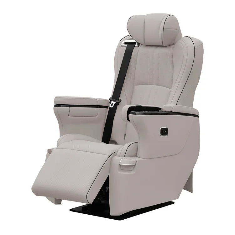 ANSHI Electric Heating Massage Swivel Reclining Luxury Leather Van Toyotas Alphard VIP Seat