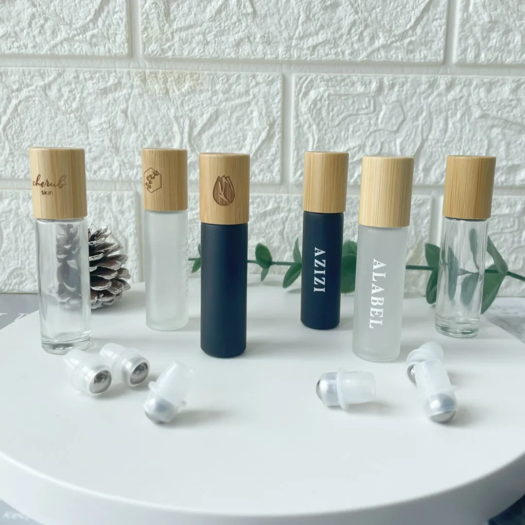 향수용 강철 롤러 볼이 있는 병에 유리 에센셜 오일 롤 천연 에센셜 오일 향수 향수 유리 소재