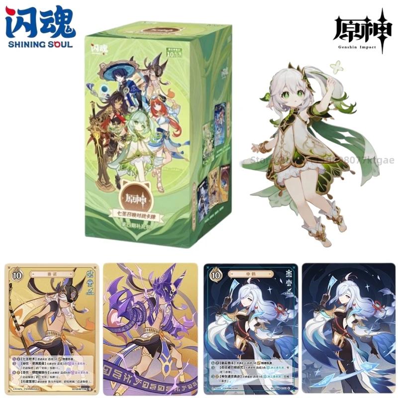 New SHININGSOUL Genshin Impact Seven Sages Summoning Battle Cards Fourth Edition Game Peripheral Card Game Board Game Gift