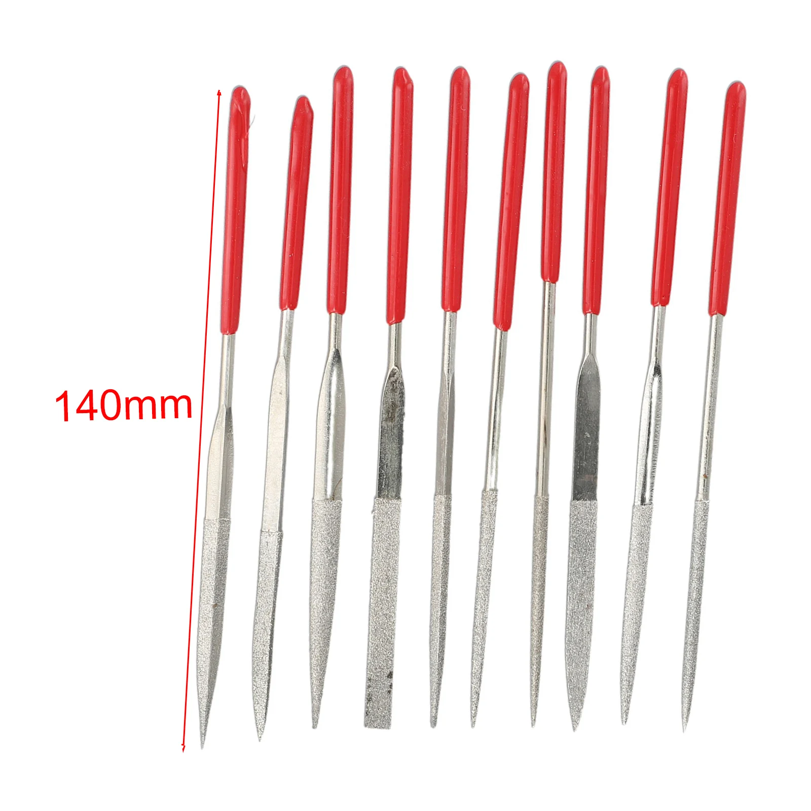 Electroplated Diamond File Rasp Hand Tool Metal Needle Power Kit 10pcs Set Carving Craft Mini 120 mesh 140 3mm