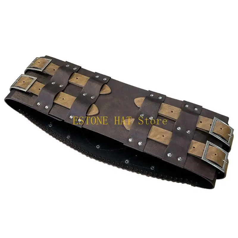 49MF القرون الوسطى حزام عريض للحفلات التنكرية زي حزام تنقش مشد حزام عروض المسرح مشد حزام دور اللعب حزام الخصر #2