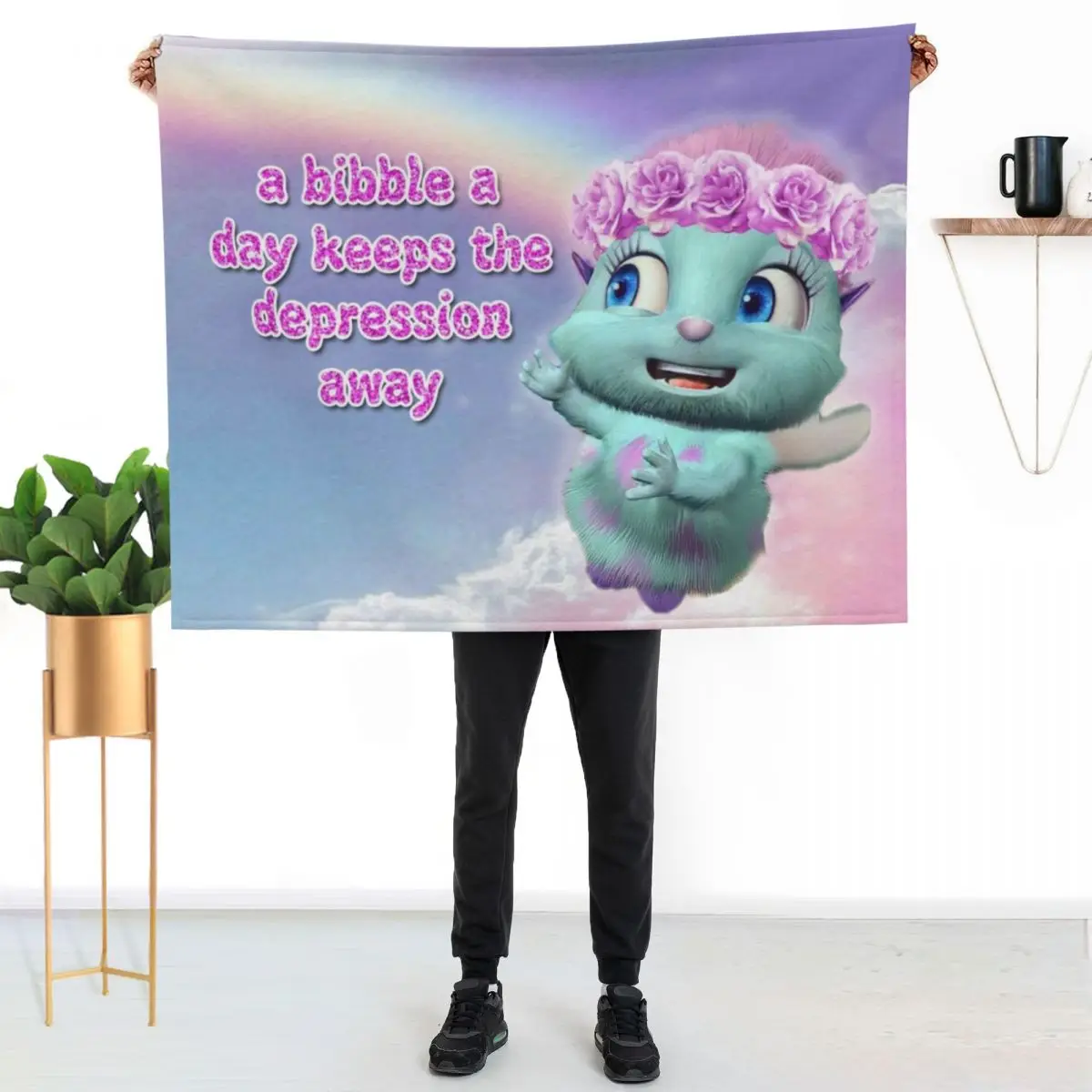 

Bibble a Days Keeps the Depression Away Iemdnoa Throw Blanket All Weather Soft Throw Blanket for Sofa