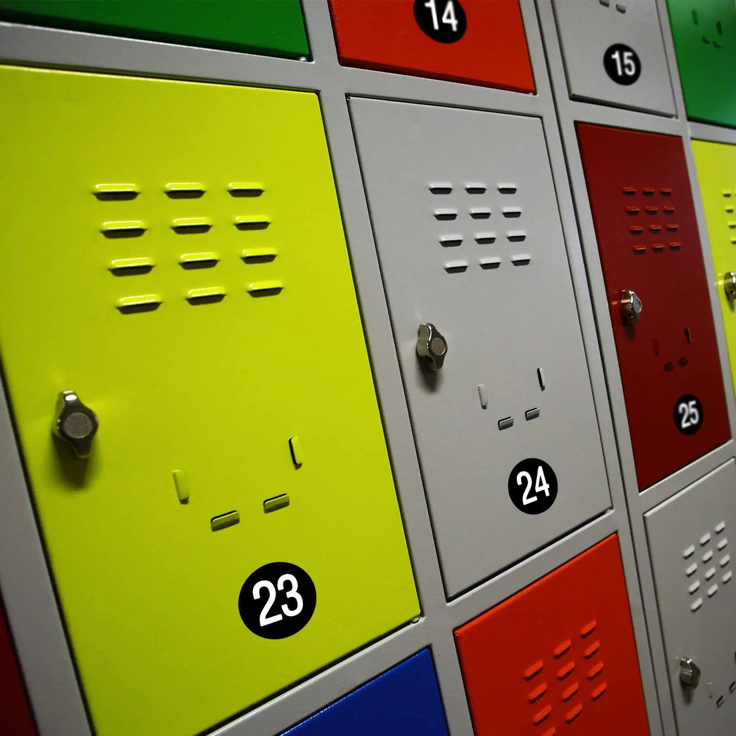 数字1〜50番号の粘着ステッカー,20個,粘着性,1インチ