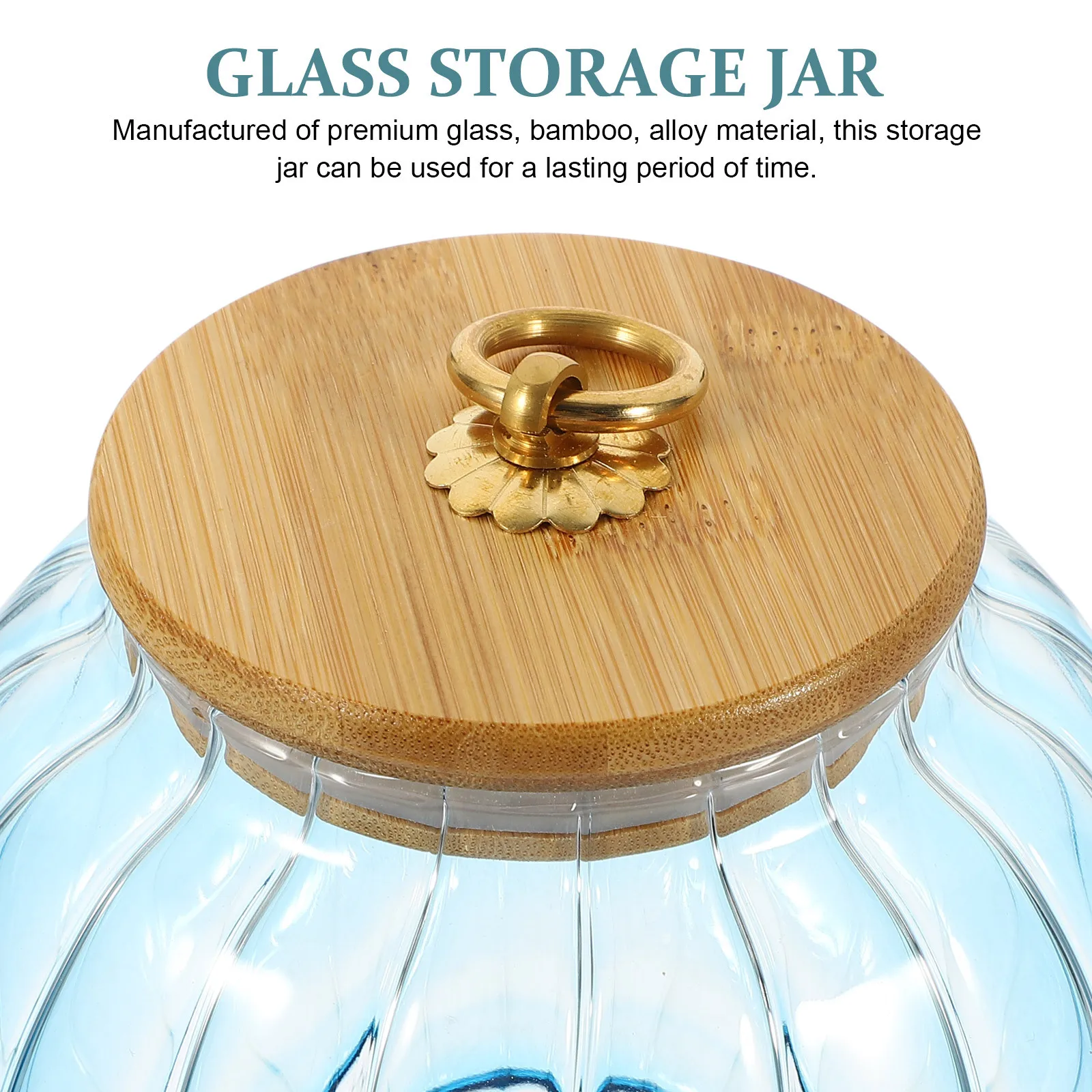 

Glass Tea Jar Airtight Storage Container Clear Glass Canister with Lid Handle Candy Food Storage Jar with Lid