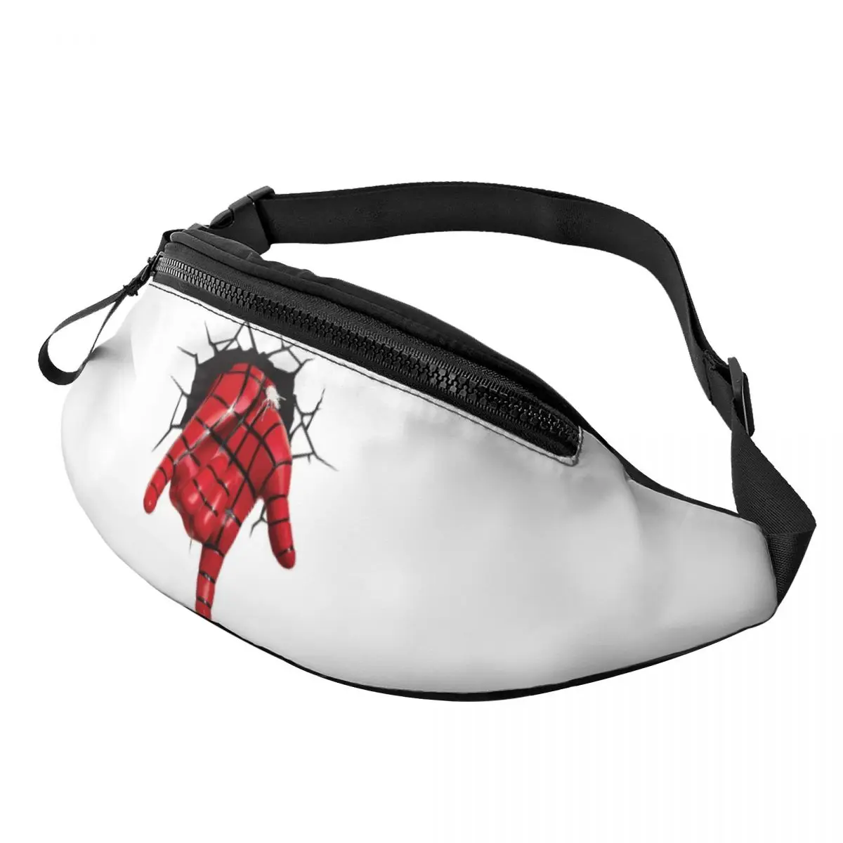 Custom Spiderman Fanny Pack Men Women Casual Spider Man Crossbody Waist Bag for Running Phone Money Pouch