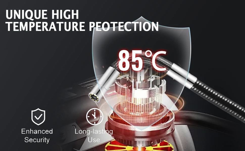 6mm720 Degrees All Way Steering Industrial Endoscope for Car Pipe Inspection Sewer Camera Borescope With 5 Inch HD Screen