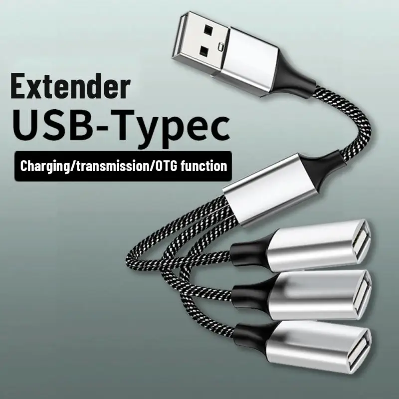 إلى 3 USB 2.0 HUB مزدوج 4 منافذ متعددة الفاصل محول OTG للكمبيوتر المحمول سطح ملحقات الكمبيوتر USB A تمديد بيانات الطاقة