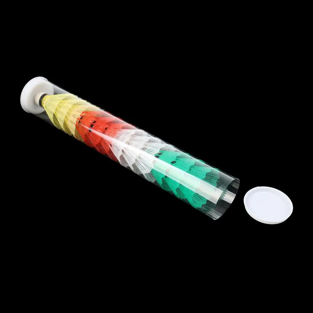 12-delig kleurrijk plastic badmintonshuttlesballen sporttrainingsspel