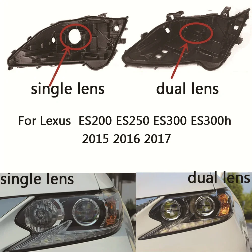 

HTTCY для Lexus ES ES200 ES250 ES300 ES300h 2015 2016 2017, основание фары, основание фары, автоматическая задняя часть фары