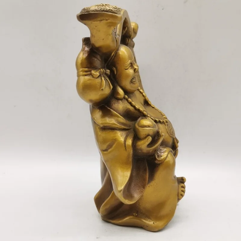 Antique Bronze Collectibles Brass Ruyi Buddha: May all things go well Exquisitely designed Exquisite craftsmanship, thick patina