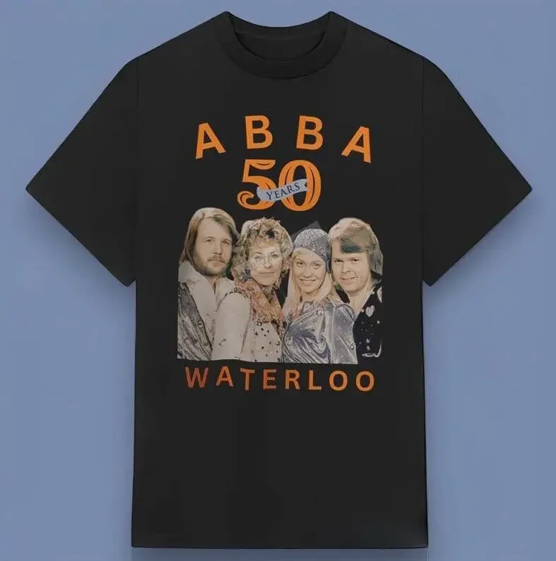 

100% Cotton Men ABBA 50th Anniversary T-shirt S-3XL