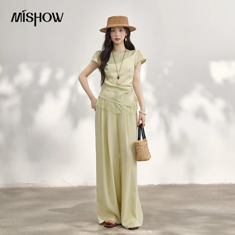 Комплект MISHOW зелёные брюки и топ  MXF26T1646