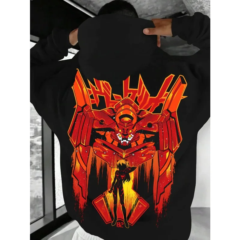 

EVANGELION Eva толстовки аниме мужские толстовки с капюшоном повседневные пуловеры с длинными рукавами свитер с капюшоном мультфильм теплые топы с капюшоном подарки