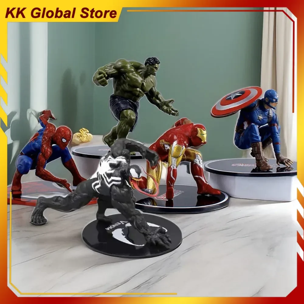 

11cm New The Avengers Spider-Man Iron Man Venom Movie Figure Peripheral Model Statue Desktop Decoration Ornaments Kid Gifts Toys