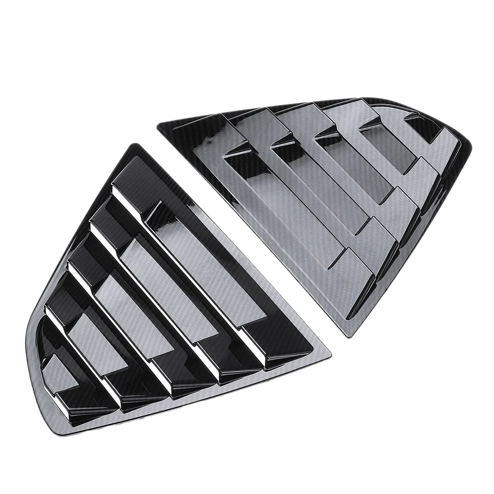 

2-Piece Carbon Fiber ABS Rear Quarter Panel Window Decal Cover Louver Window Pane for Toyota Camry