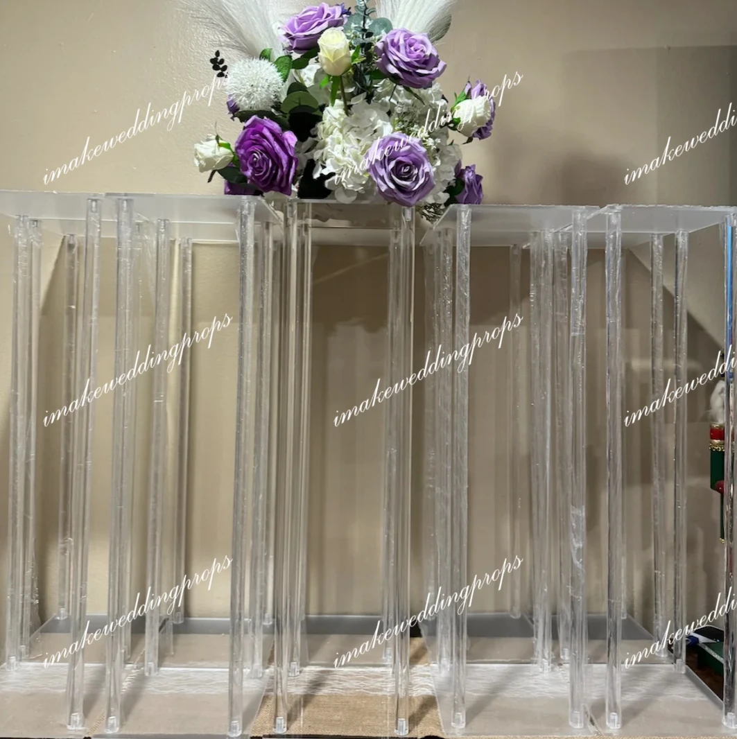 wedding table candlestick holder sliver Gold Metal CandleHolder Stand Table backdrop stick Centerpieces