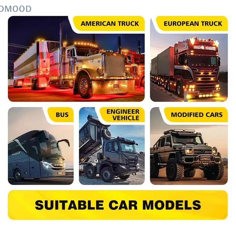 

2 шт., боковые габаритные светодиодные фонари для грузовика, лампа освещения прицепа, 2/3 светодиода, автомобильный фургон, пикап, решетка грузовика, предупреждающие габаритные огни