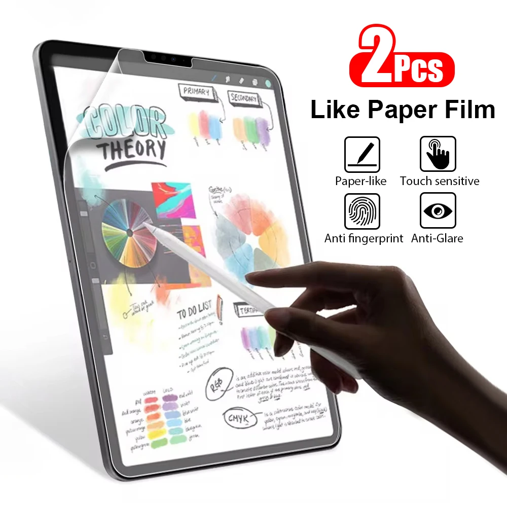 

2PCS Paper Film Like For Ipad 10th Pro 12.9 13 11 M4 2024 Screen Protector For Ipad Air 5 4 3 2 1 7th 8th 9th Generation Mini 6