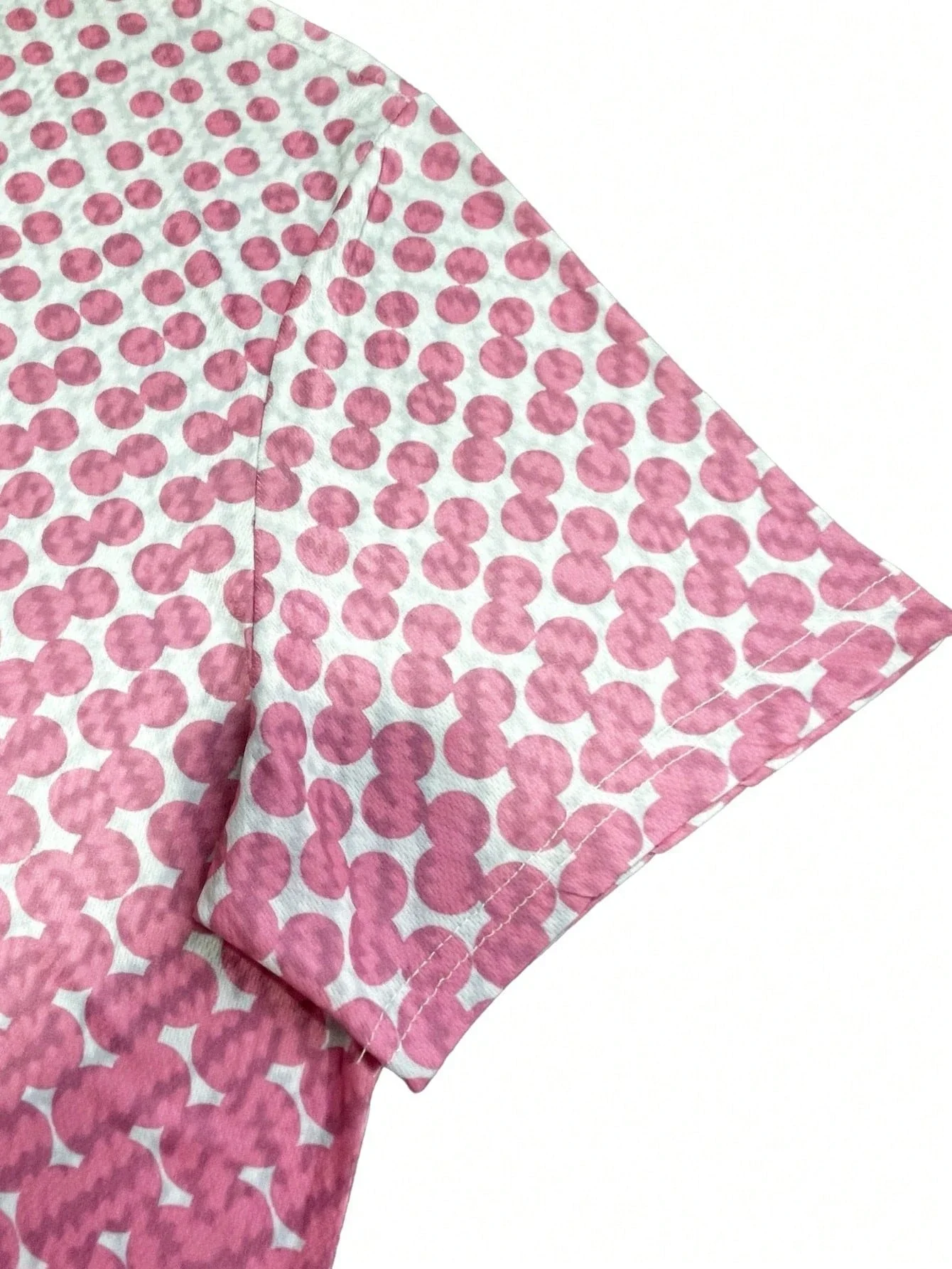 

Men's Gradient Pink Polo Shirt And Drawstring Shorts Set