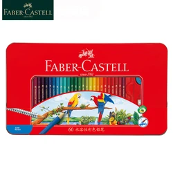 Faber Castell Watercolour Colored Pencils 24/36/48/60/72 Natural Wood Color Pencil Art Painting Drawing Sketching Supplies