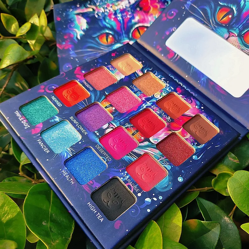 Paleta de maquillaje de lentejuelas en polvo brillante, 16 colores, brillo mate, maquillaje de escenario, paleta Cos