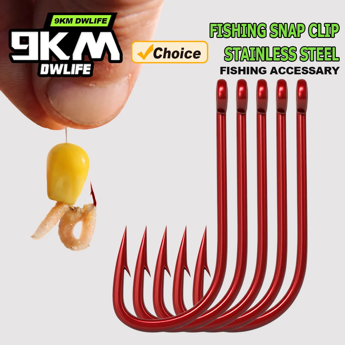 Anzuelos de Pesca 9KM Red Sode Hook, 50-100 Piezas, para Pesca de Carpa, Ultra Afilados, de Alambre Fino, para Pesca en Agua Dulce