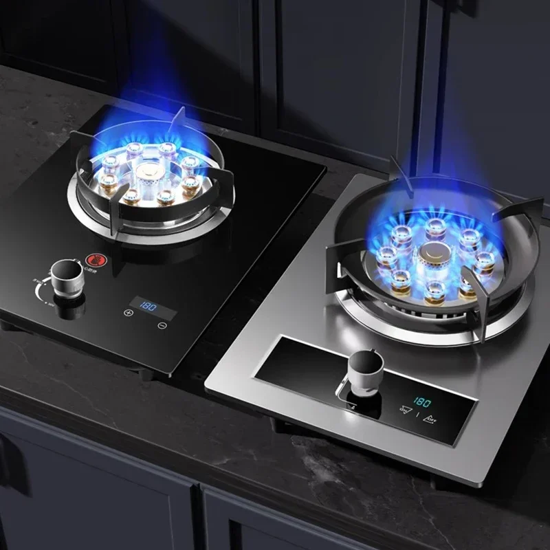 Cocina de gas portátil inteligente LPG, cocinas de gas portátiles, temporizador superior de acero inoxidable, estufa de gas de un solo quemador para Cocina, superventas