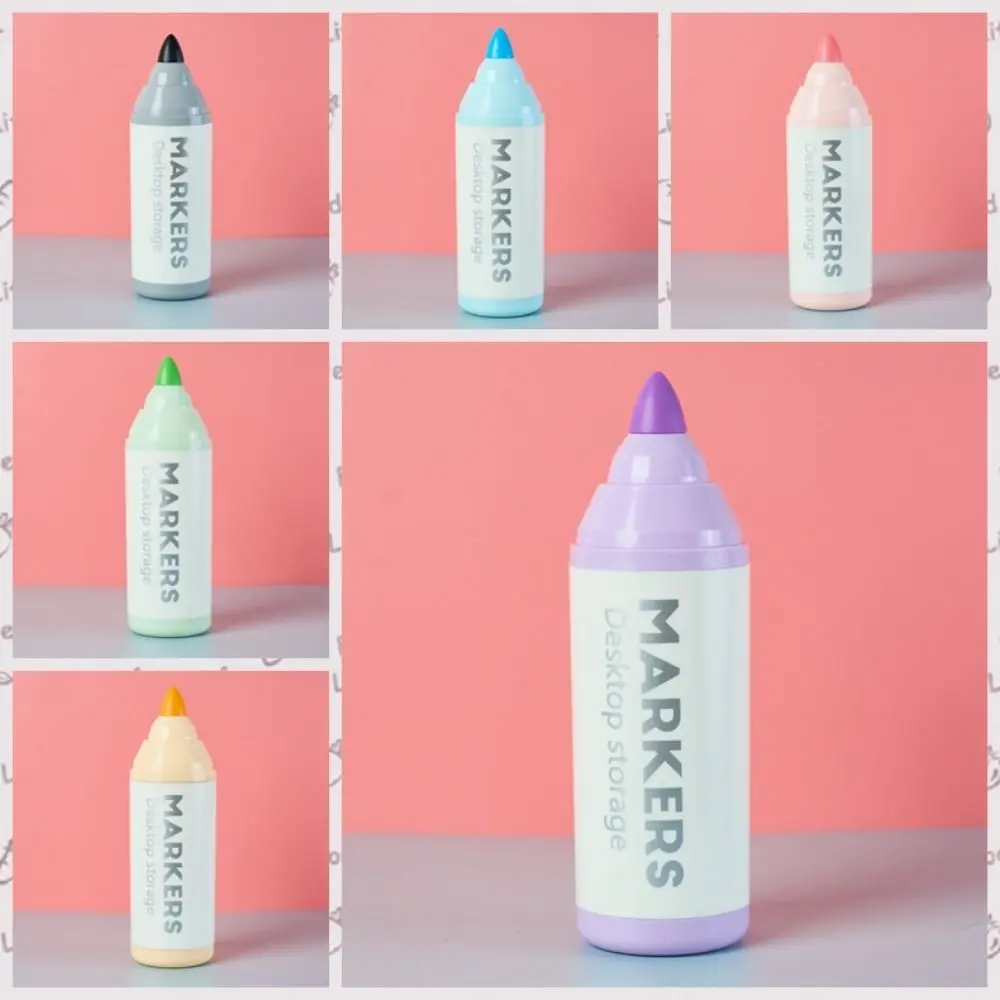 Multifunction Marker Pen Shape Pen Holder Detachable Colorful Pencil Pot Plastic Stationery Storage Organizer For Kids