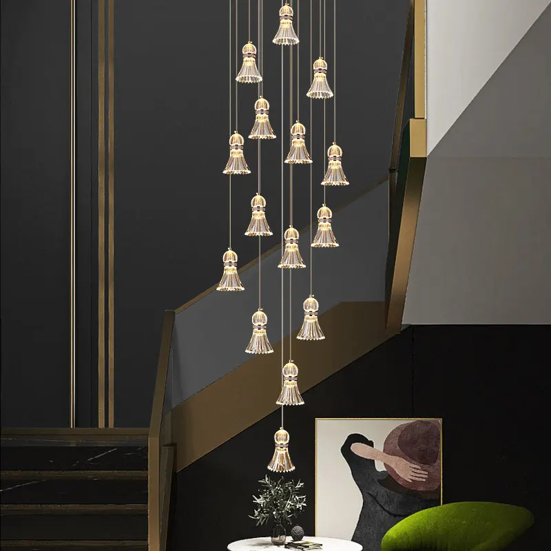 

Modern home decoration chandelier, stair Pendant lamp, living room Pendant lights, interior lighting
