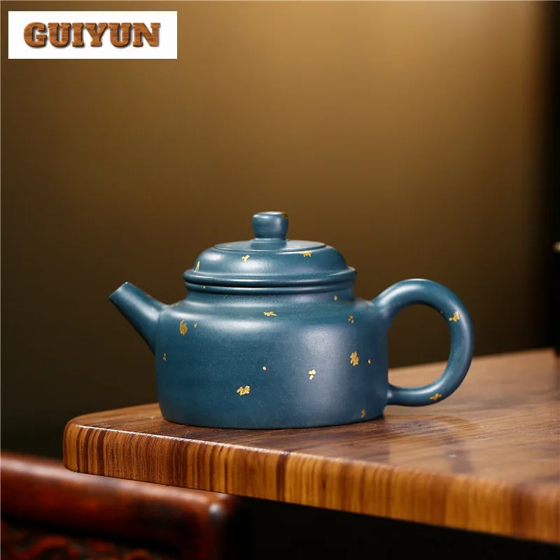 

220 мл Классический Исин Фиолетовый Глиняный Чайник Ручной Работы Dezhong Горшок Сырой Руд Темно-Зеленый Грязевой Чайник Чайник С Фильтром Чайный Набор Цзыша