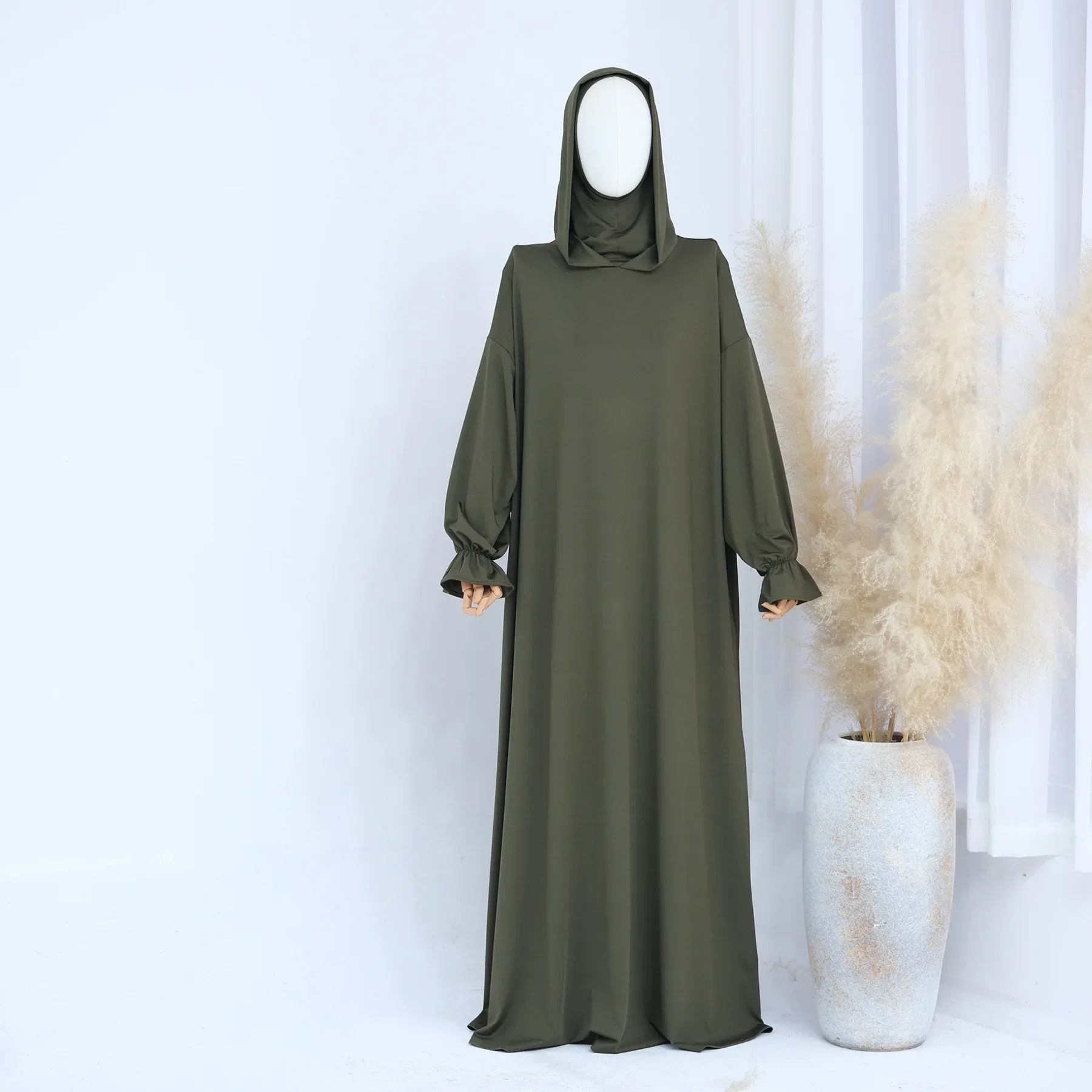 Ramadan com capuz abaya eid djellaba feminino muçulmano maxi vestido dubai kaftan turquia robe kebaya roupas de oração islam jalabiya vestidos