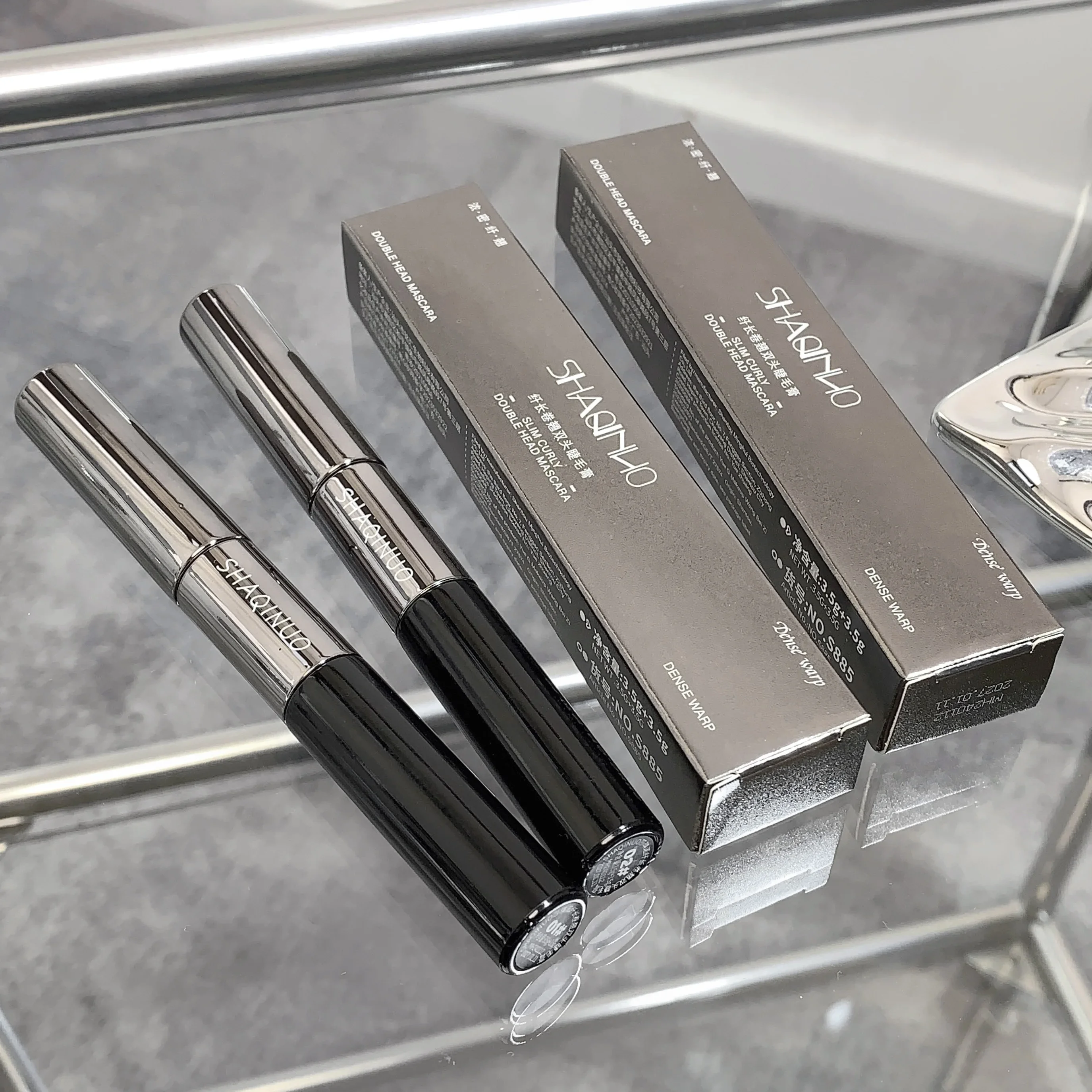 Double Ended Mascara Three Dimensional Long And Curling Eyelashes Waterproof And Sweat Proof Long Lasting Makeup For Big Eyes