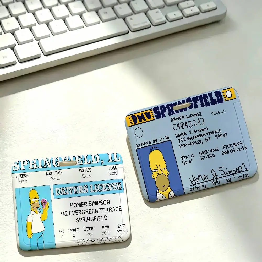 Student ID Case Daily Use Subway Commute Meal Work Permit Cover The S-Simpsons-S Office School  Access Bus Card Holder Protector