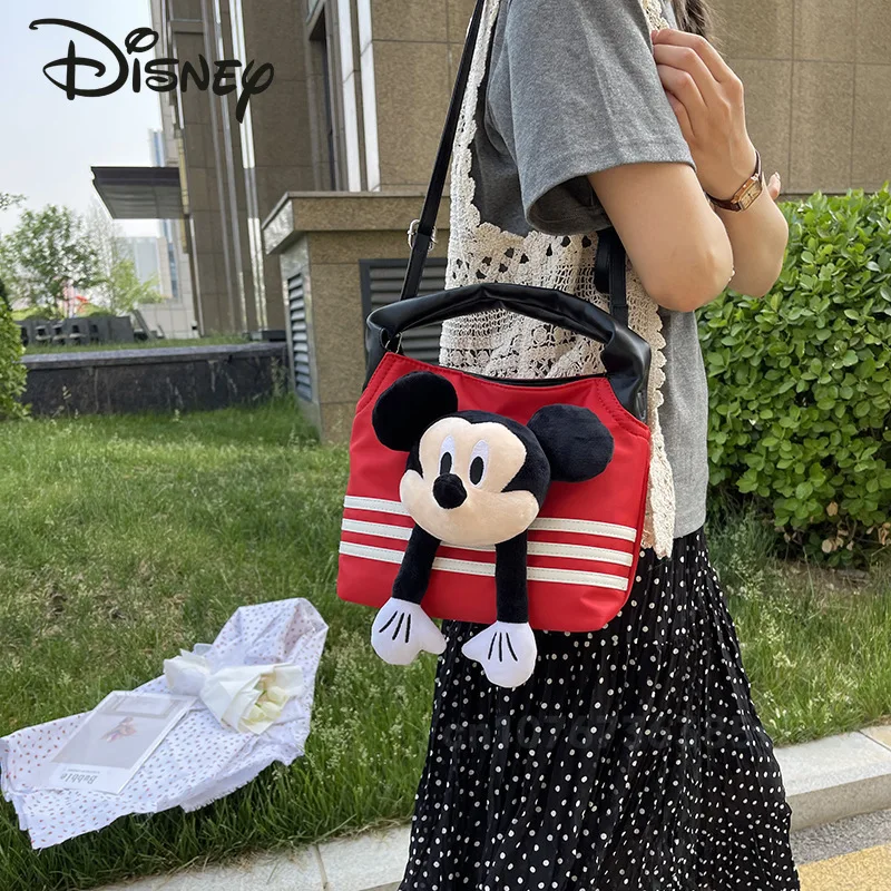 Disney-Bolso de mano de Mickey para mujer, bandolera de gran capacidad, a la moda, 2024