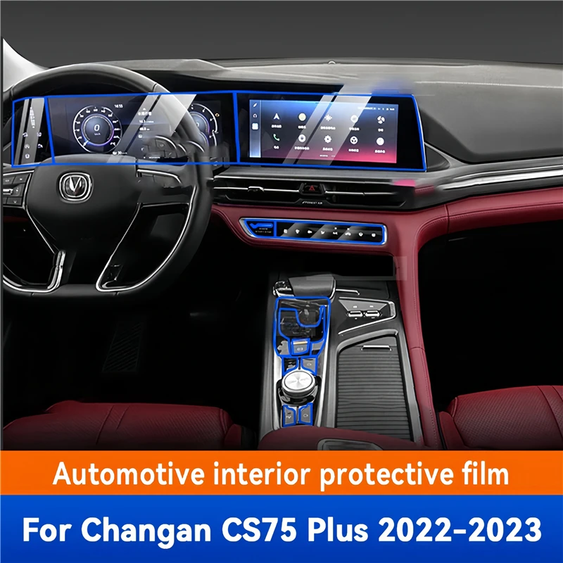 

For CHANGAN CS75 PLUS 2023 2022 Gearbox Panel Dashboard Navigation Automotive Interior Protective Film TPU Anti-Scratch